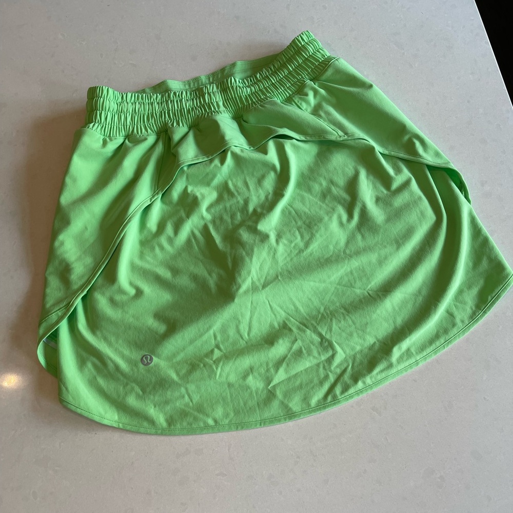 Lululemon Hotty Hot Lime Green Skirt